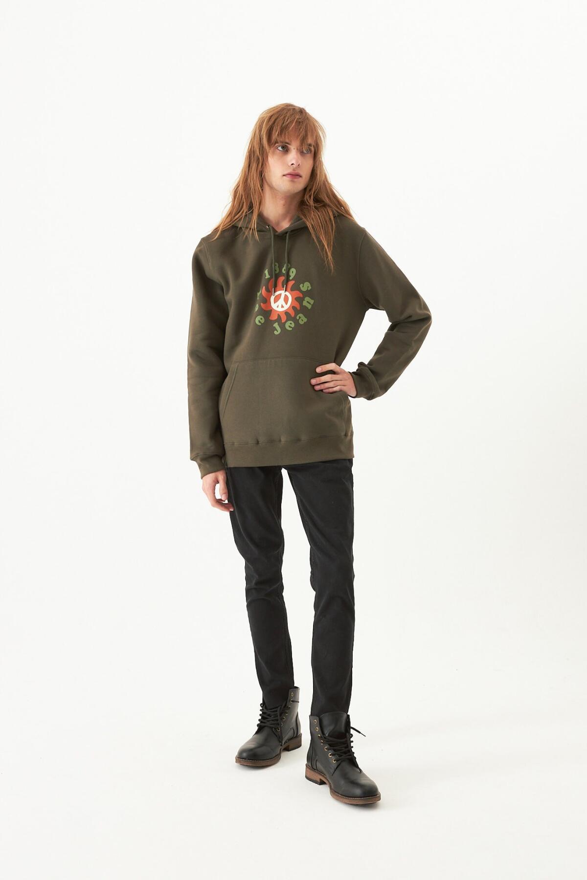Buzo Hoodie Peace Frisado